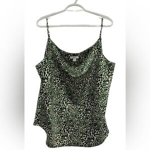 Bar III Green Animal Print Camisole